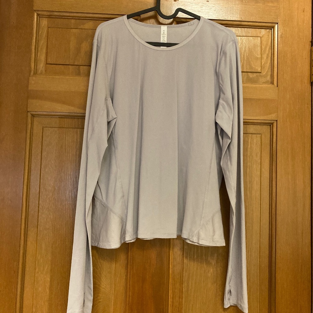 Lululemon Look Ahead Run Long Sleeve Peplum Top, 12